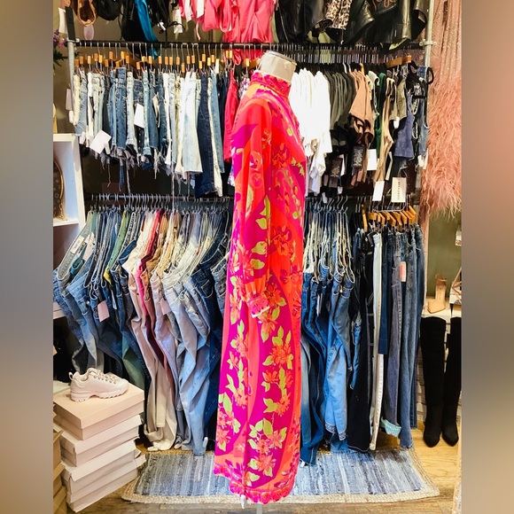 Vintage 1960s Emilio Pucci Neon print Formfit Rugers Maxi Dress - Picture 6 of 7